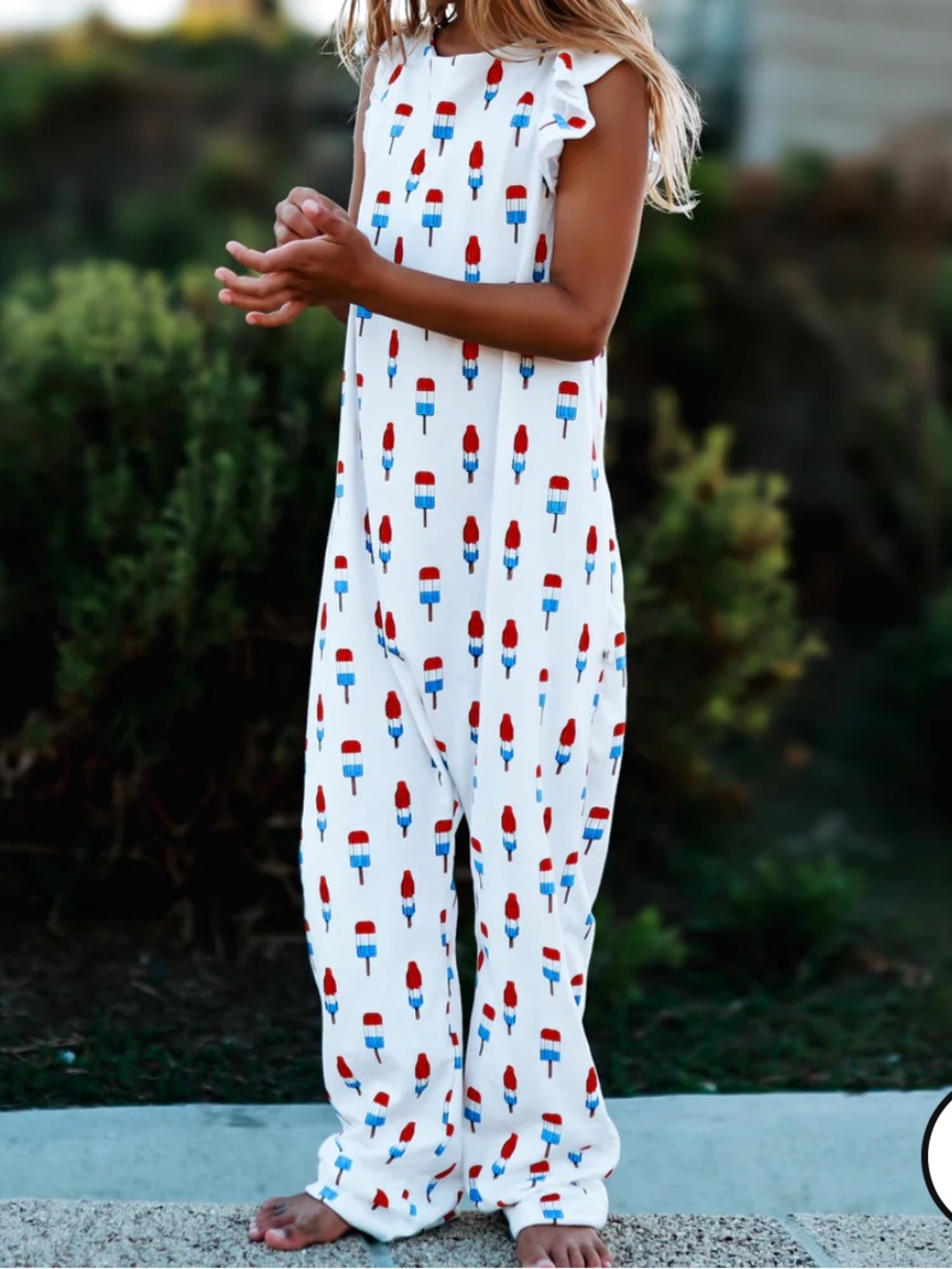 Minimalist Folk Co Popsicle Print Jumpsuit Romper Size 8-9Y